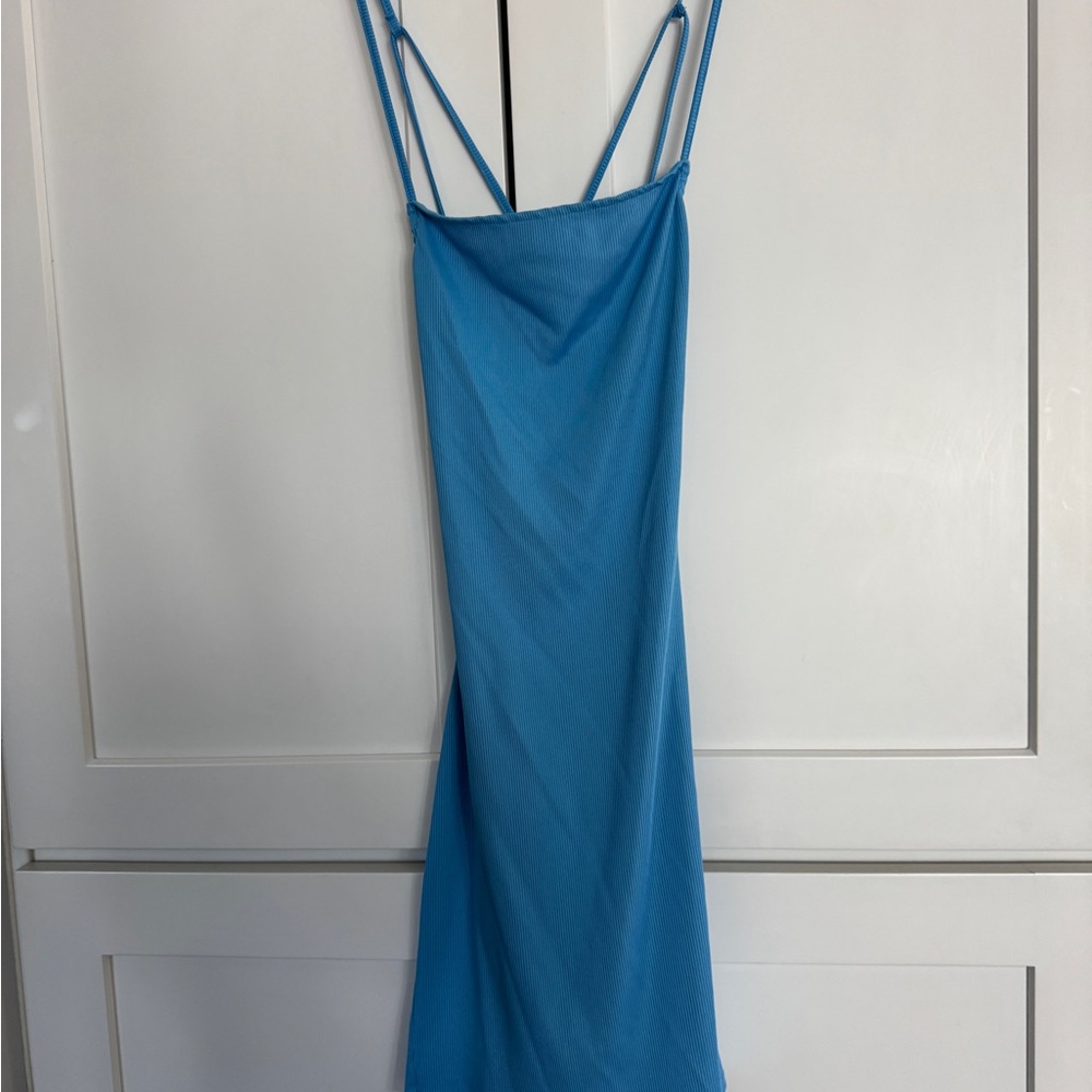 Forever 21 Sky Blue Ribbed Dress